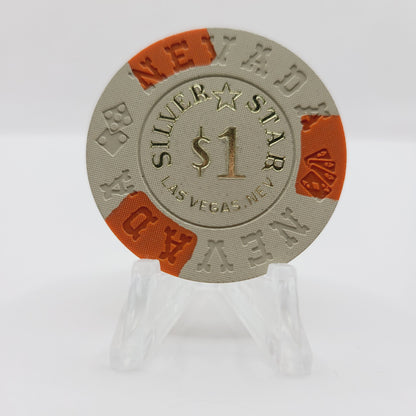Silver Star Casino Las Vegas Nevada 1990's "Borland Imitation" $1 Casino Chip  N2192