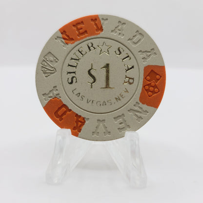 Silver Star Casino Las Vegas Nevada 1990's "Borland Imitation" $1 Casino Chip  N2192
