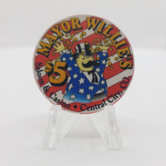Mayor Willie's Casino Central City Colorado 1992 $5 Casino Chip