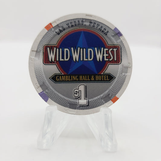 Wild Wild West Gambling Hall & Hotel Las Vegas Nevada 1998 $1 Chip V3608