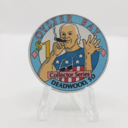Oyster Bay Restaurant Casino Deadwood South Dakota 1991 $1 Casino Chip