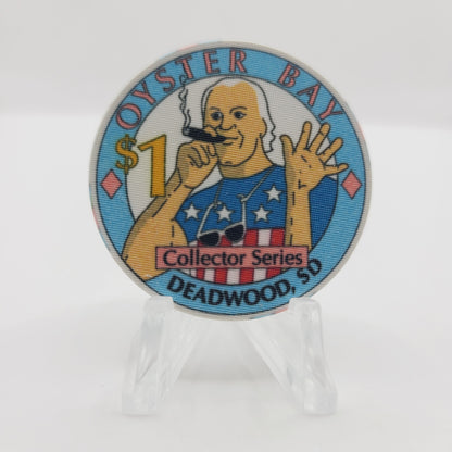 Oyster Bay Restaurant Casino Deadwood South Dakota 1991 $1 Casino Chip