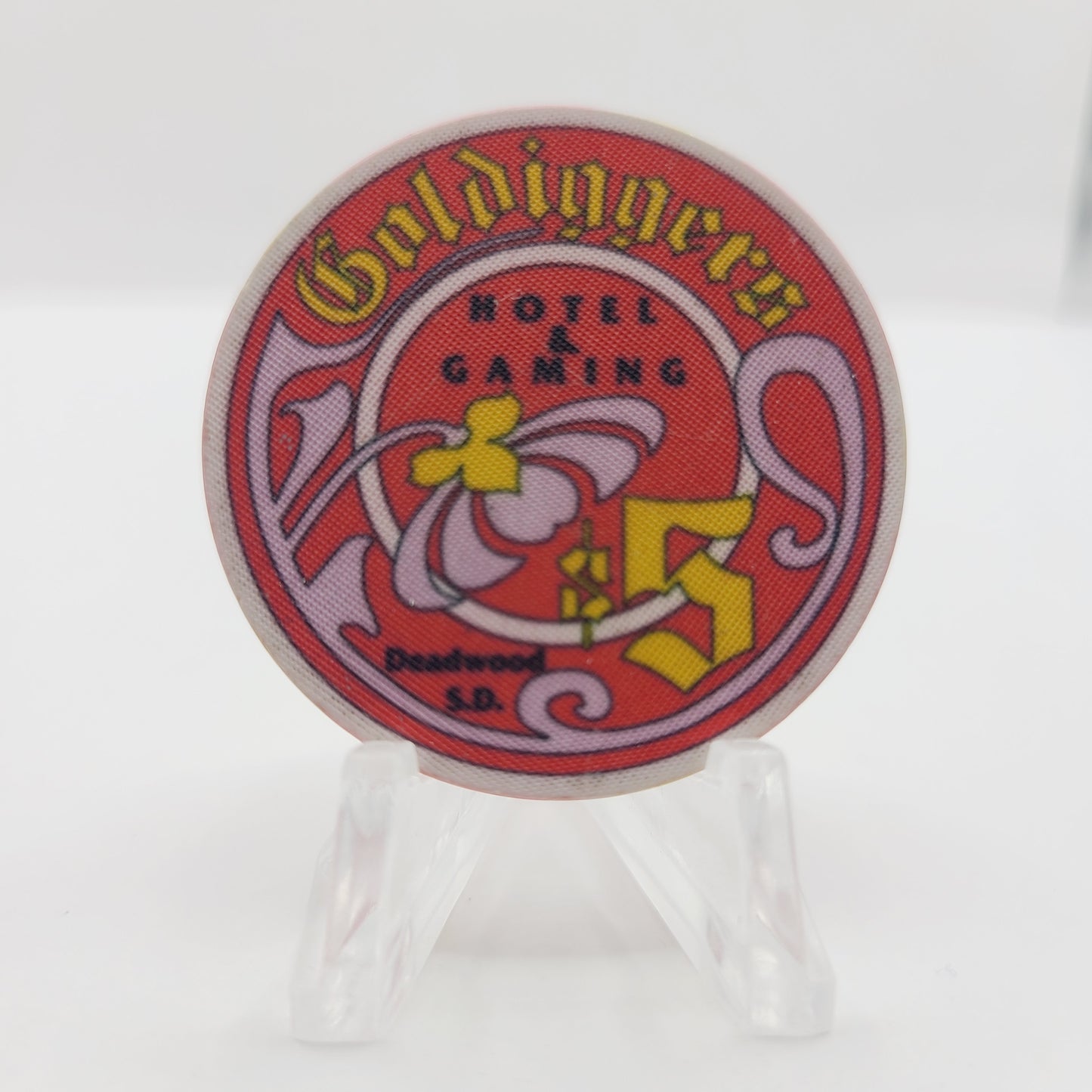 Gold diggers Hotel & Casino Deadwood South Dakota 1991 $5 Casino Chip