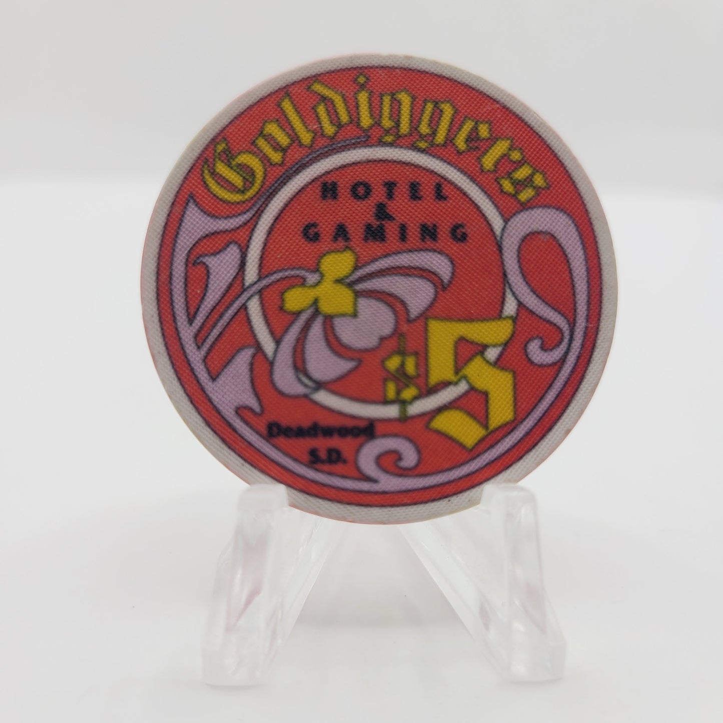 Gold diggers Hotel & Casino Deadwood South Dakota 1991 $5 Casino Chip