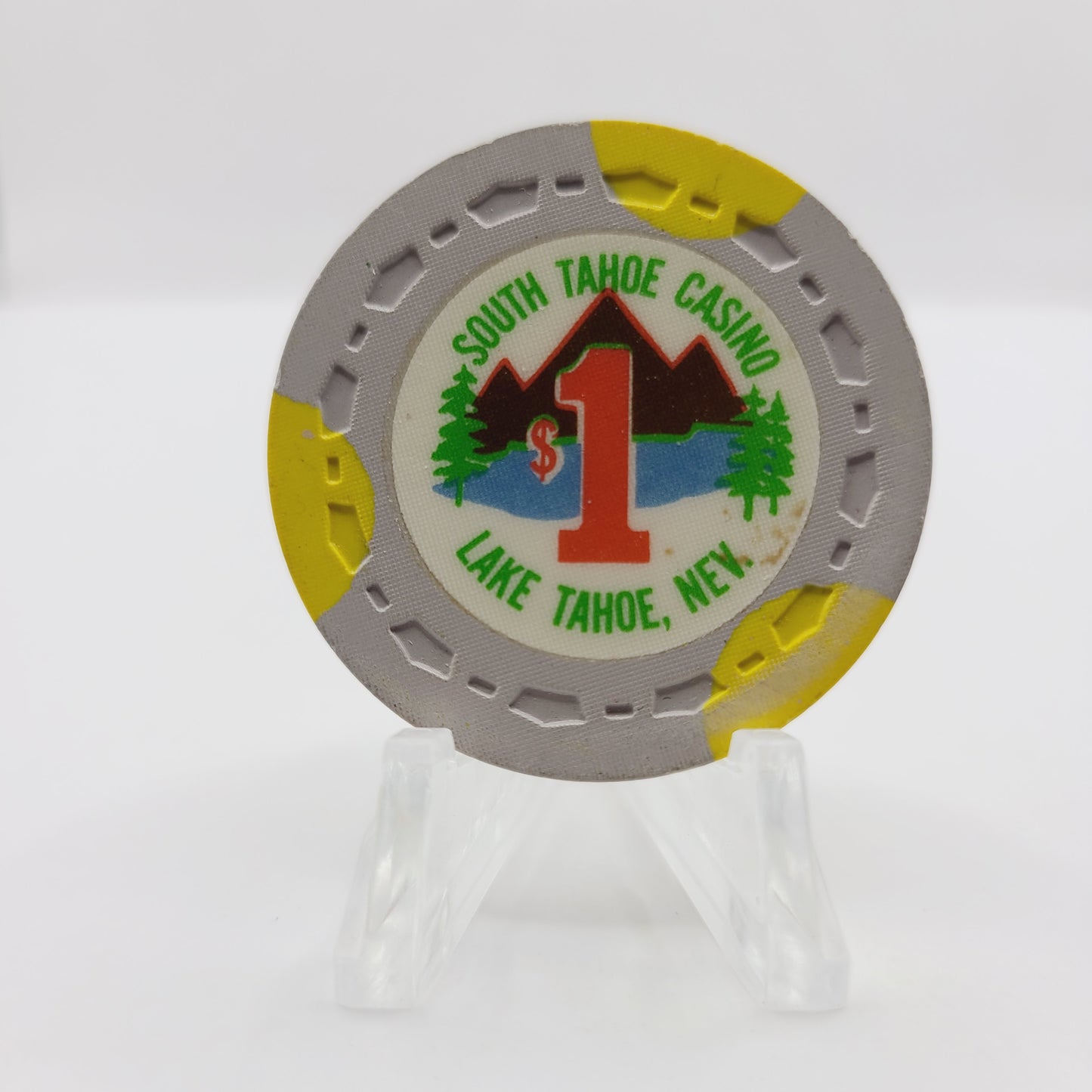 South Tahoe Club Casino Lake Tahoe Nevada 1965 $1 Casino Chip N5574