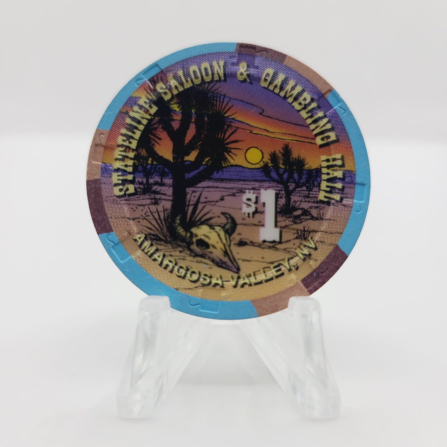 Stateline Saloon Casino Amargosa Valley Nevada 1996 "Doris Jackson" $1 Casino Chip N9160