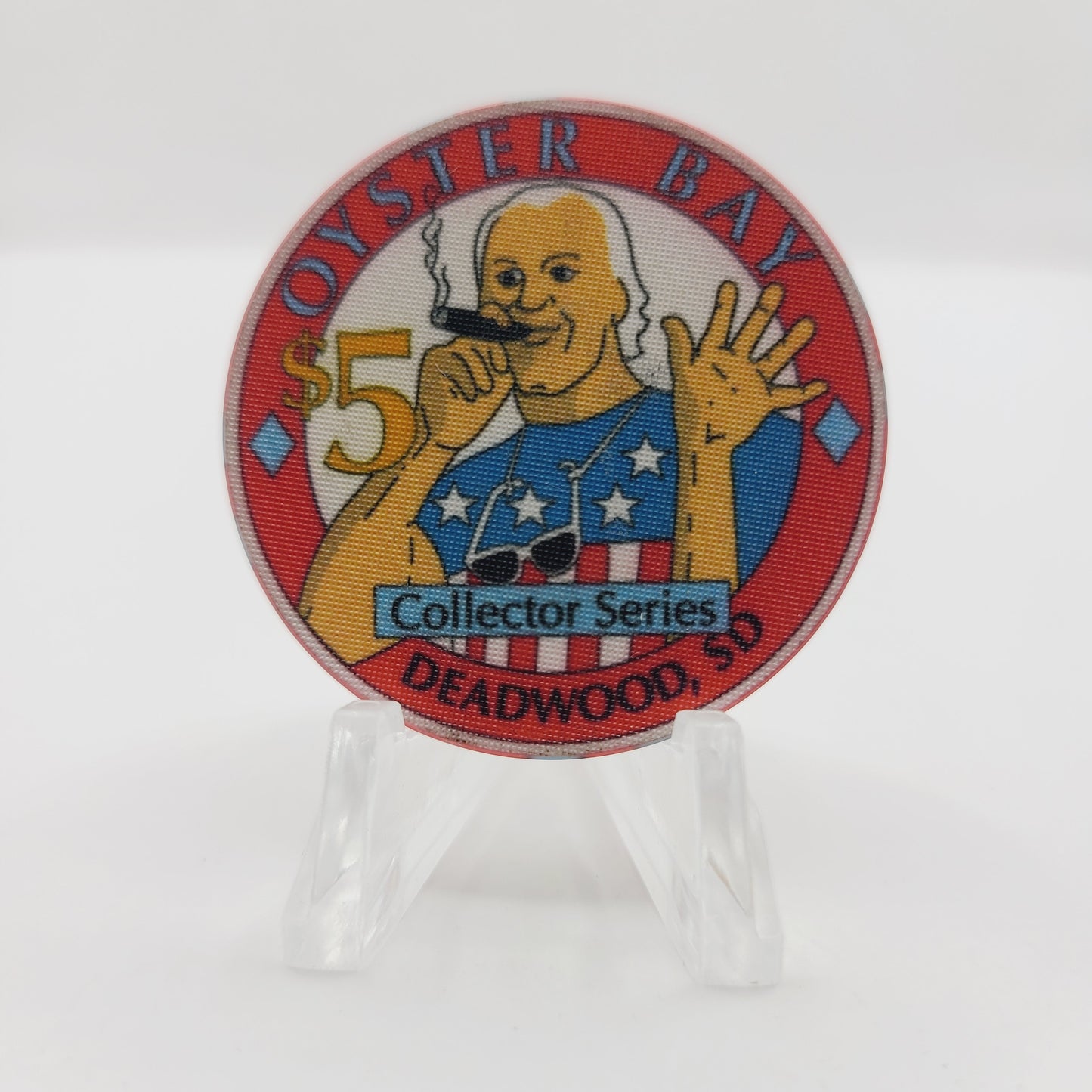 Oyster Bay Restaurant Casino Deadwood South Dakota 1991 $5 Casino Chip