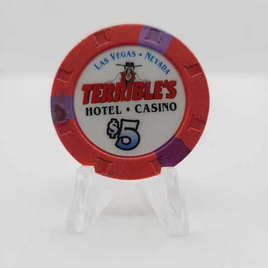 Terrible's Hotel Casino Las Vegas Nevada 2000 $5 Casino Chip V7419 (Circulated)
