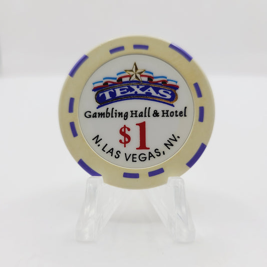 Texas Gambling Hall and Hotel Las Vegas Nevada 1995 $1 Casino Chip