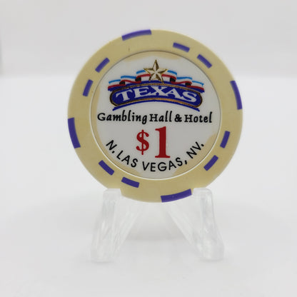 Texas Gambling Hall and Hotel Las Vegas Nevada 1995 $1 Casino Chip