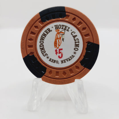 Sundowner Hotel Casino Reno Nevada 1975 $5 Casino Chip N6297