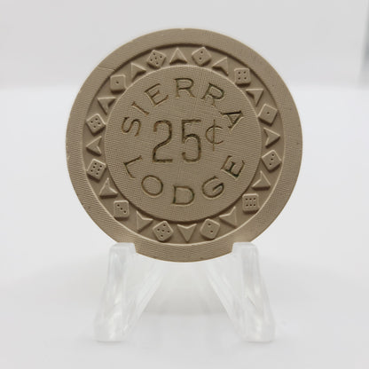 Sierra Lodge Casino Crystal Bay Nevada 1953 $.25 Casino Chip N5536