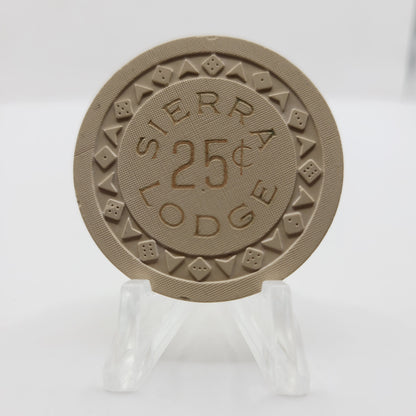 Sierra Lodge Casino Crystal Bay Nevada 1953 $.25 Casino Chip N5536