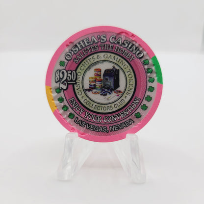 O'Shea's Casino Las Vegas Nevada 2001 $2.50 "9th Annual CC & GTCC" Convention Casino Chip V7544 aLTD 1000