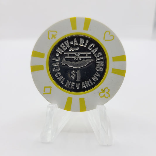 Cal-Nev-Ari Casino Restaurant Cal-Nev-Ari Nevada 1989 $1 Casino Chip N3186