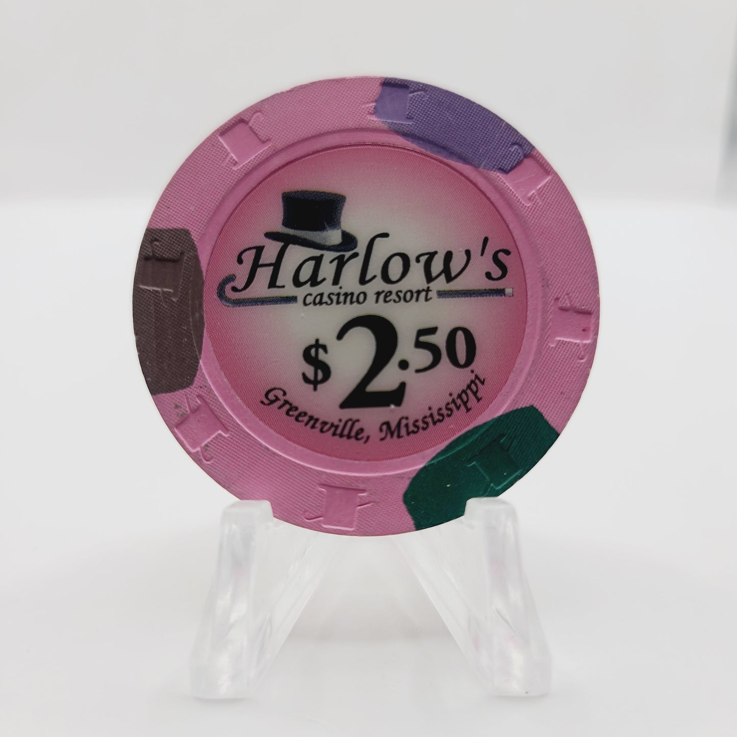 Harlow's Casino Resort & Hotel Greenville Mississippi 2007 $2.50 Casino Chip