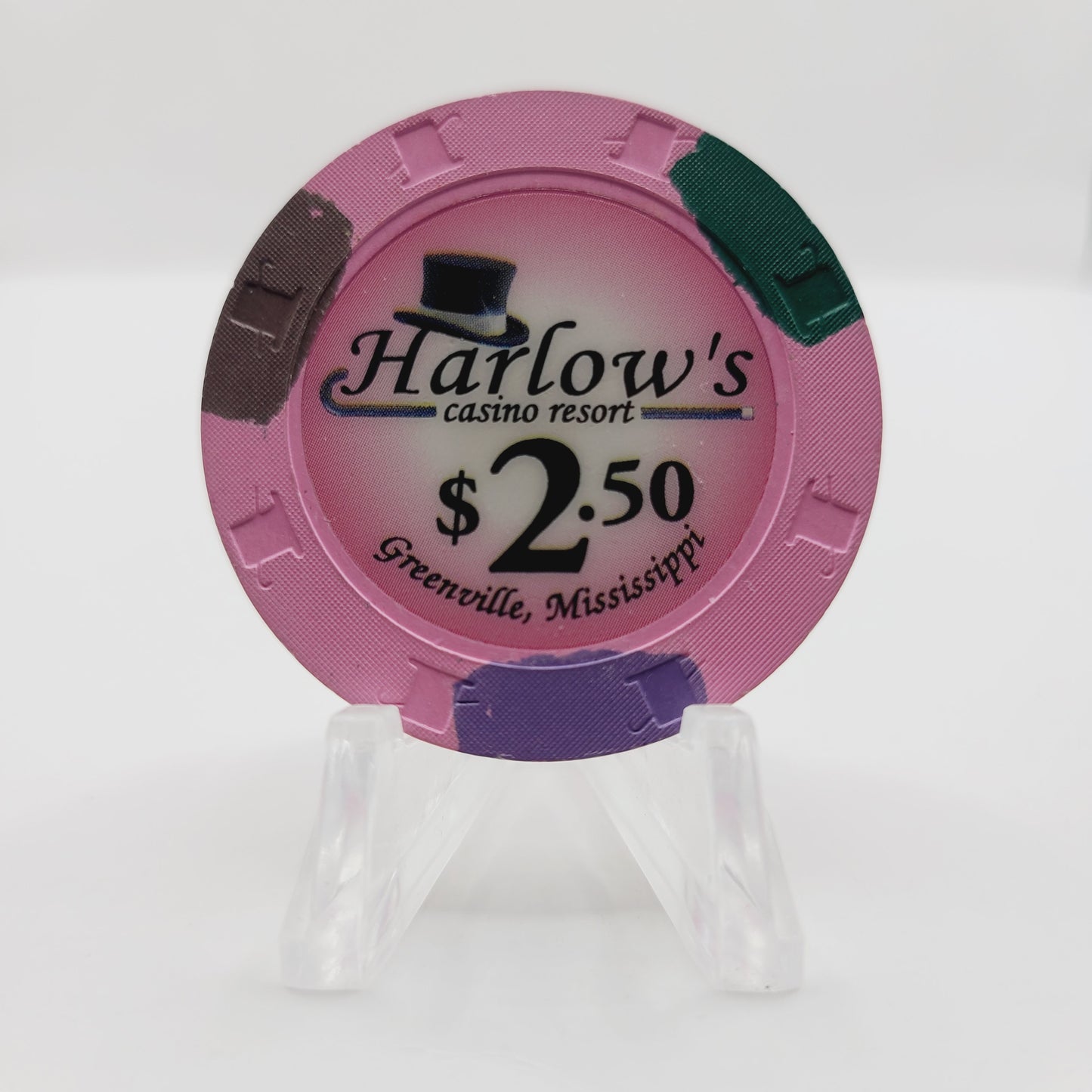 Harlow's Casino Resort & Hotel Greenville Mississippi 2007 $2.50 Casino Chip