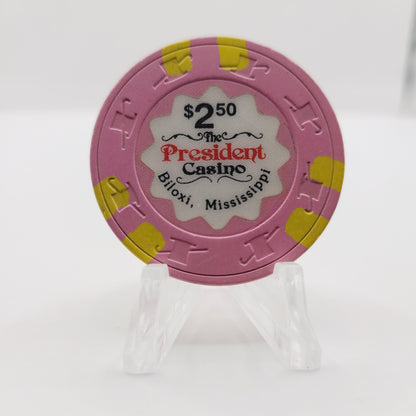 President Riverboat Casino Biloxi Mississippi $2.50 Casino Chip