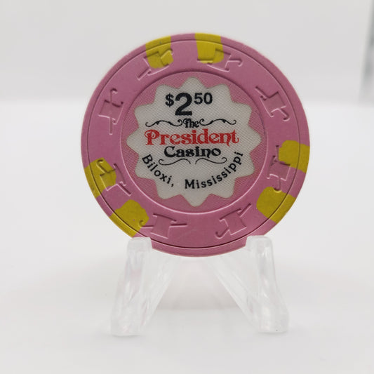 President Riverboat Casino Biloxi Mississippi $2.50 Casino Chip