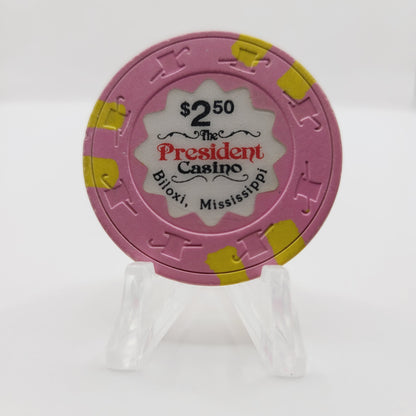 President Riverboat Casino Biloxi Mississippi $2.50 Casino Chip