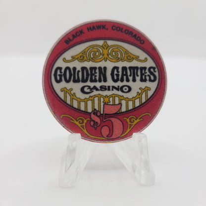 Golden Gates Casino Black Hawk Colorado $5 Casino Chip