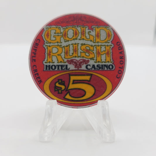 Gold Rush Hotel Casino Cripple Creek Colorado 1992 $5 Casino Chip