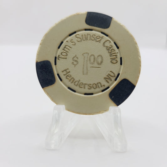 Tom's Sunset Casino Henderson Nevada 1989 $1 Casino Chip N6156 (Circulated)