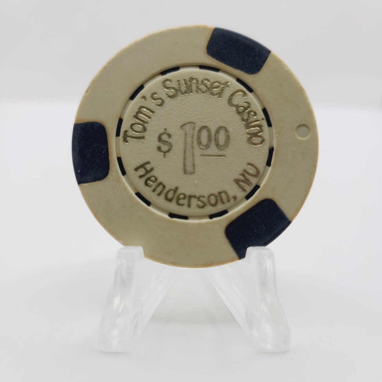 Tom's Sunset Casino Henderson Nevada 1989 $1 Casino Chip N6156 (Circulated)