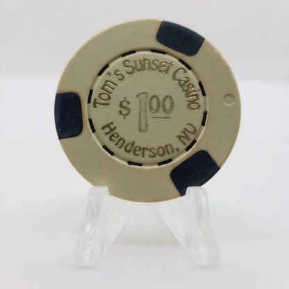Tom's Sunset Casino Henderson Nevada 1989 $1 Casino Chip N6156 (Circulated)