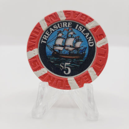 Treasure Island Hotel Casino Las Vegas Nevada 1993 $5 Casino Chip N7862