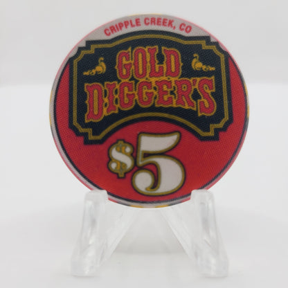 Gold Digger's Casino Cripple Creek Colorado 1992 $5 Casino Chip