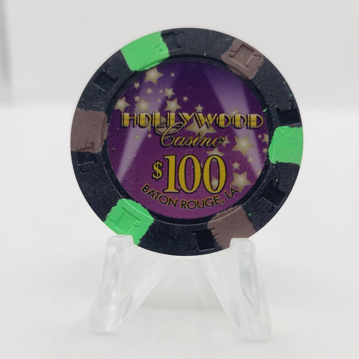 Hollywood Casino Baton Rouge Louisiana "UNCIRCULATED" $100 Casino Chip (Backup Rack)