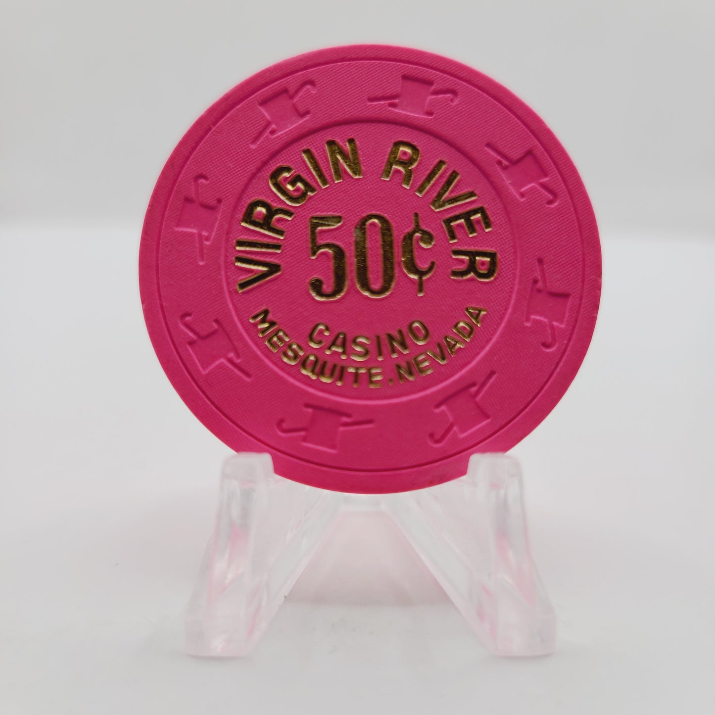 Virgin River Hotel Casino Bingo Mesquite Nevada 1990 $.50 Casino Chip N3397