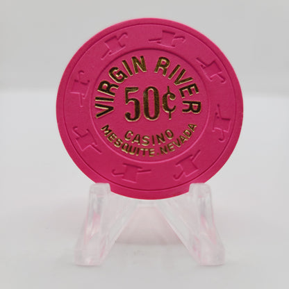 Virgin River Hotel Casino Bingo Mesquite Nevada 1990 $.50 Casino Chip N3397
