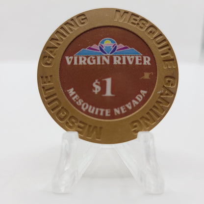 Virgin River Hotel Casino Bingo Mesquite Nevada 2015 $1 Casino Chip D2019