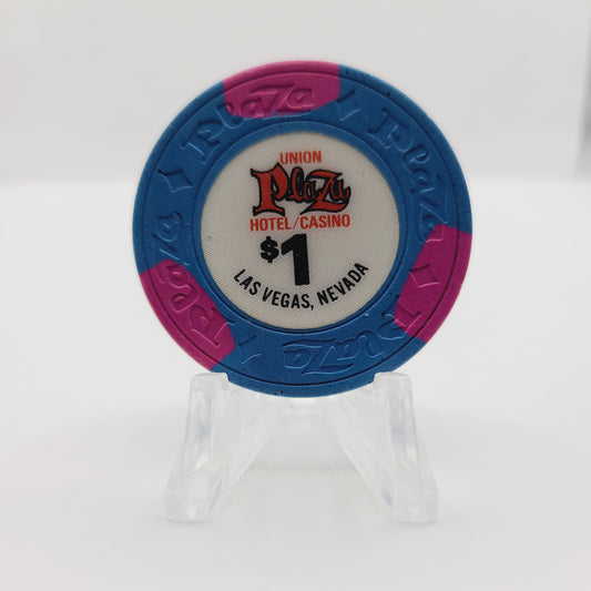 Union Plaza Hotel Casino 1970s $1 Casino Chip  N2286 (Circulated)