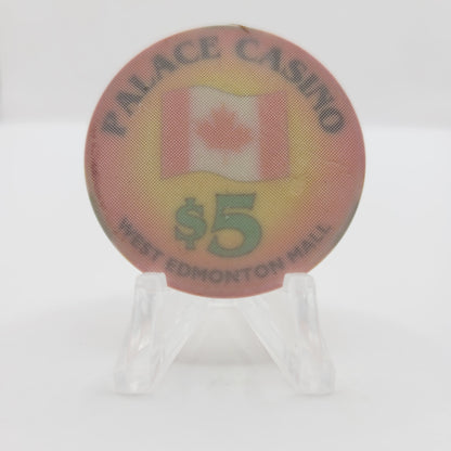 Palace Casino Edmonton Alberta Canada $5 Casino Chip CG073512