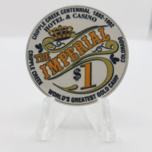 Imperial Casino Hotel Cripple Creek Colorado 1996  $1 Casino Chip