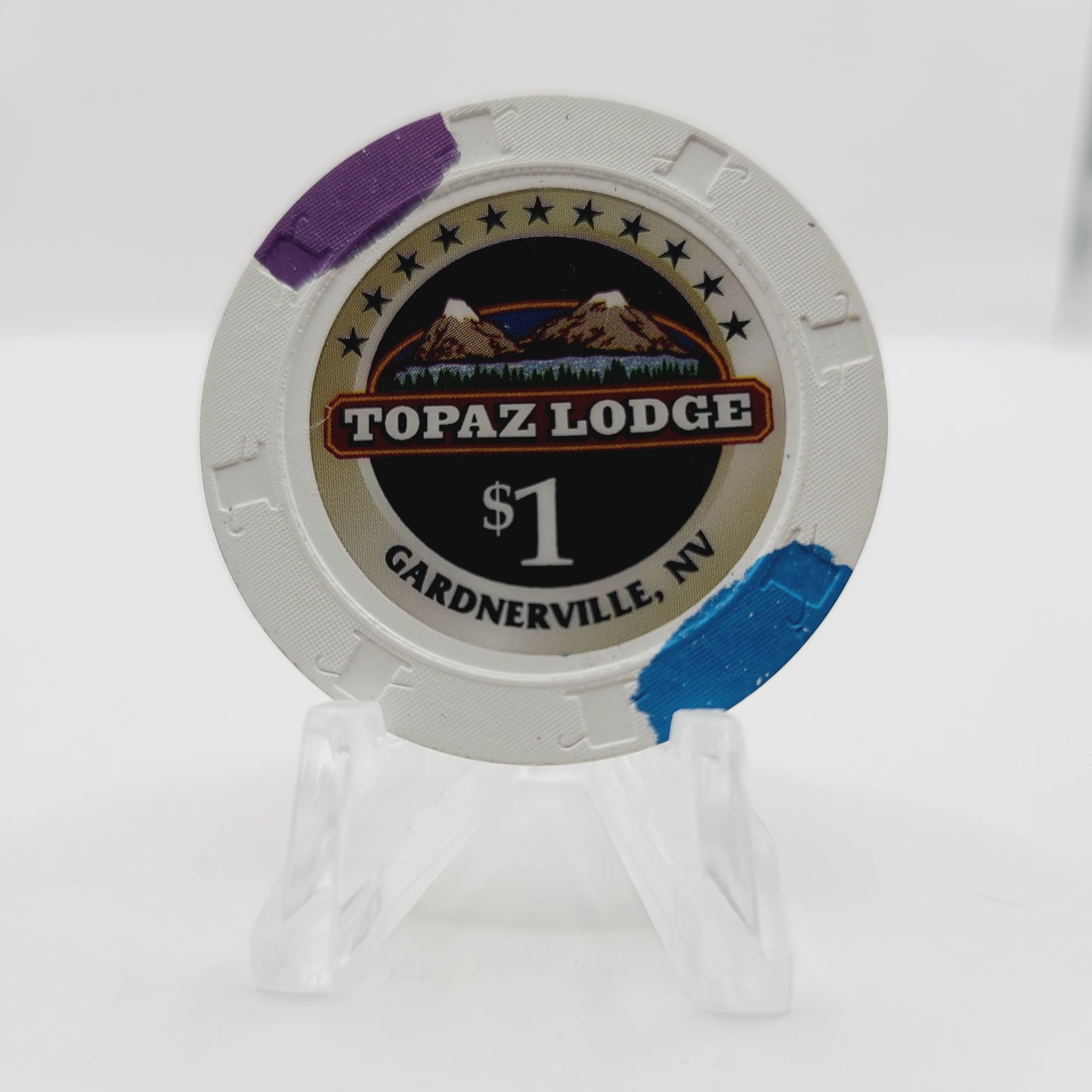Topaz Lodge Casino Gardnerville Nevada 2006 $1 Casino Chip E5497