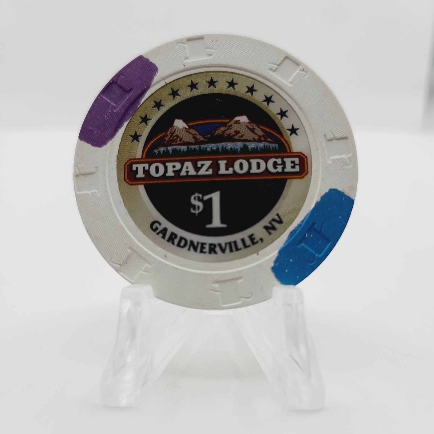 Topaz Lodge Casino Gardnerville Nevada 2006 $1 Casino Chip E5497