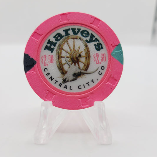 Harvey's Wagon Wheel Hotel Casino Central City Colorado $2.50 Casino Chip