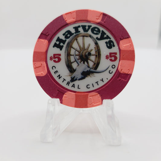 Harvey's Wagon Wheel Hotel Casino Central City Colorado $5 Casino Chip