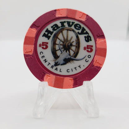 Harvey's Wagon Wheel Hotel Casino Central City Colorado $5 Casino Chip