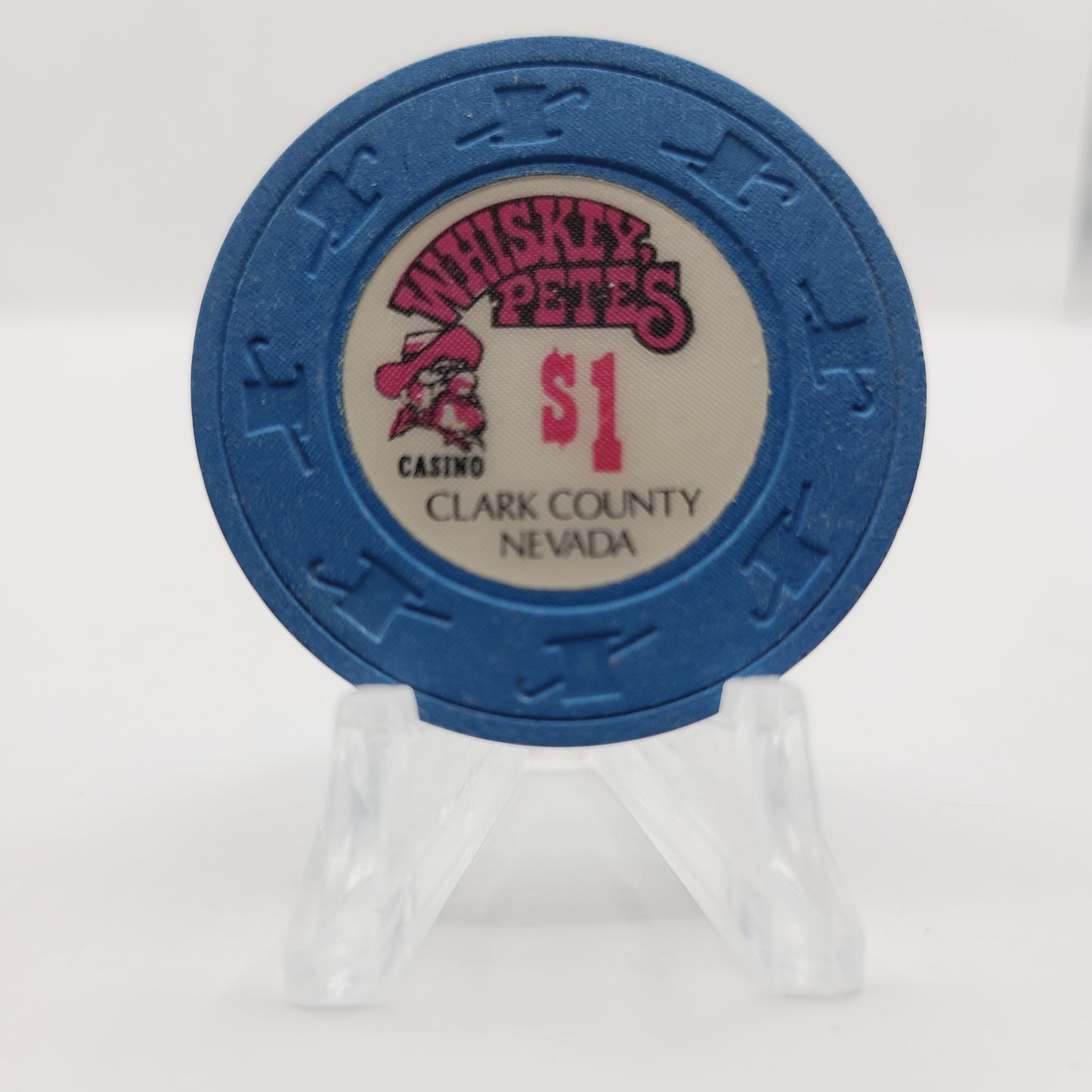 Whiskey Pete's Hotel Casino Primm Nevada "Clark County" 1984 $1 Casino Chip N2310