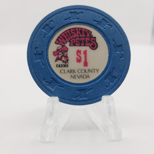 Whiskey Pete's Hotel Casino Primm Nevada "Clark County" 1984 $1 Casino Chip N2310