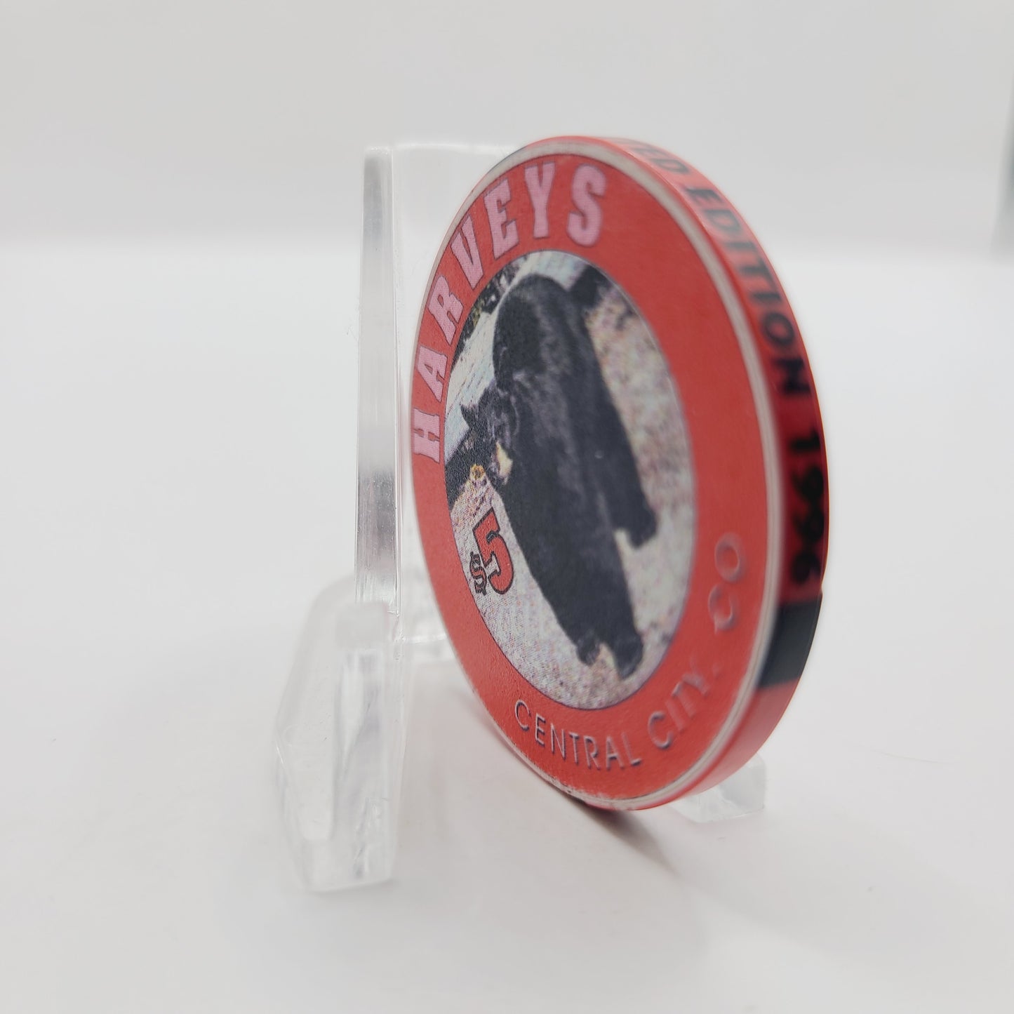 Harvey's Wagon Wheel Hotel Casino Central City Colorado "Bear" $5 Casino Chip