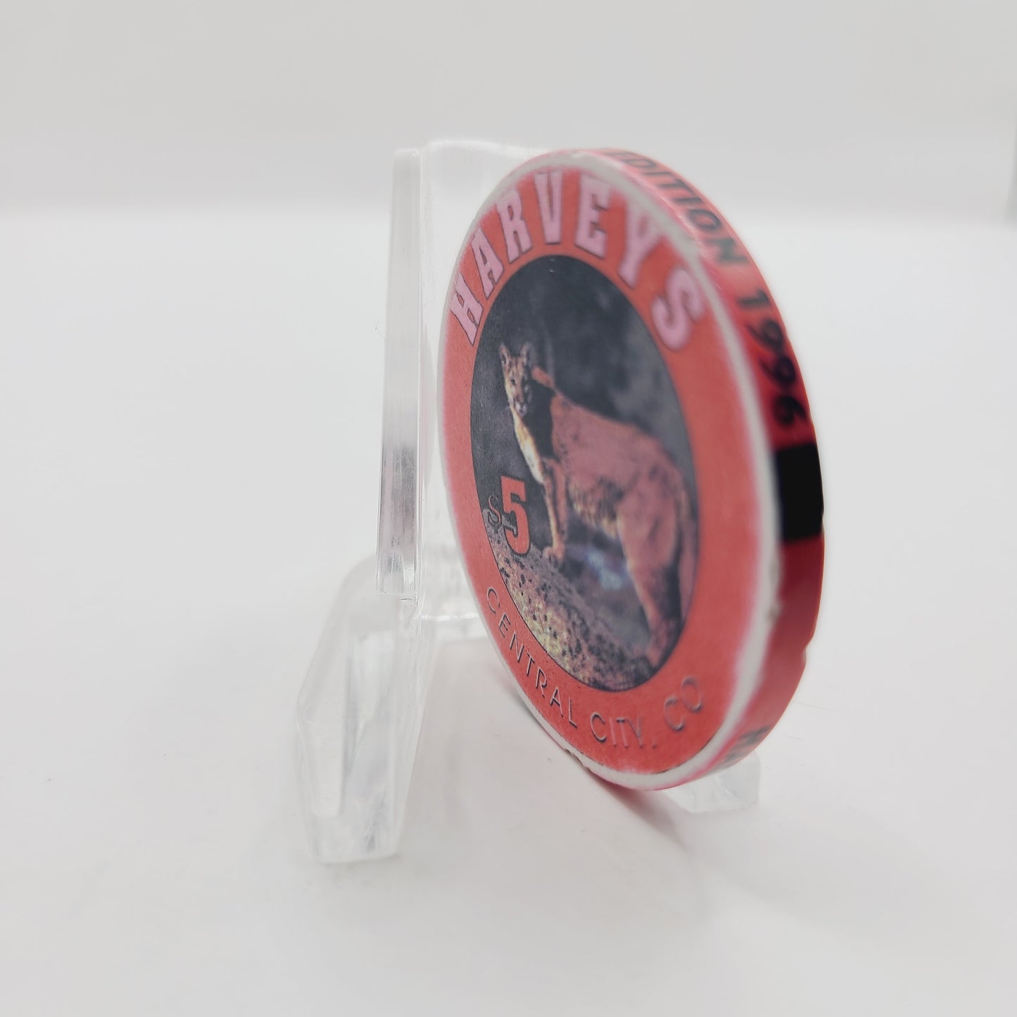 Harvey's Wagon Wheel Hotel Casino Central City Colorado "Mountain Lion" $5 Casino Chip