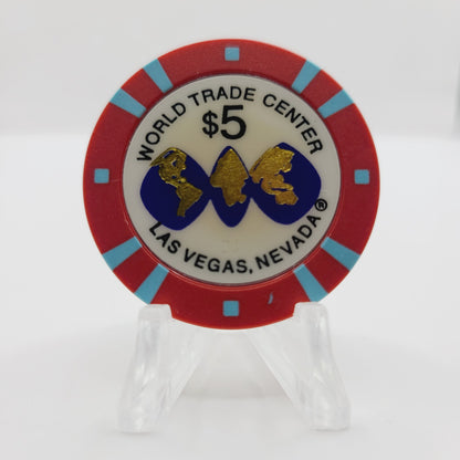 World Trade Center Hotel Casino Las Vegas Nevada 1997 $5 Casino Chip V9975