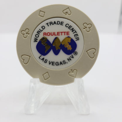 World Trade Center Hotel Casino Las Vegas Nevada 1997 Roulette Chip V9968 " Cream"
