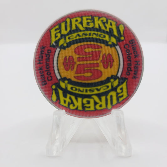 Eureka Casino "Dan Cooper's" Black Hawk Colorado 1992 $5 Casino Chip